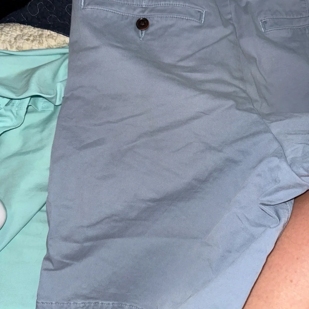 Abercrombie & Fitch Lt Blue Flat Front Shorts‎